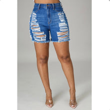 Load image into Gallery viewer, Denim Ripped Hole Jeans Shorts
