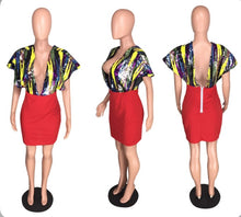 Load image into Gallery viewer, Plus Size Sequin Patchwork Deep V Club Dress
