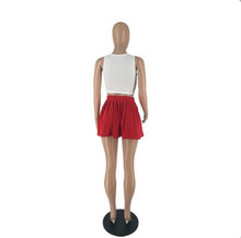 Load image into Gallery viewer, Printed Vest Pleated Skirt Two Piece Set
