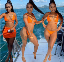 Load image into Gallery viewer, Solid Sexy Swimsuit Bikini 3 Piece Sets
