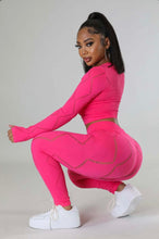 Load image into Gallery viewer, Solid Color Hole Long Sleeve Pant Two Piece Set
