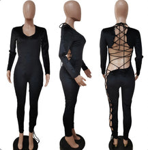 Load image into Gallery viewer, Sexy Velvet Hollow Out Bandage Jumpsuits
