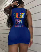 Load image into Gallery viewer, Letter Print Sleeveless Mini Dress
