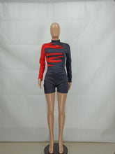 Load image into Gallery viewer, Fashion Printed Long Sleeve Slim Romper
