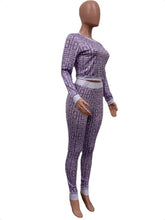 Load image into Gallery viewer, Fashion Print Long Sleeve Two Piece Pants Set
