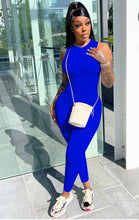 Load image into Gallery viewer, A Solid Sleeveless O Neck Tight Jumpsuit
