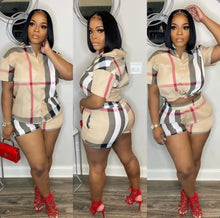 Load image into Gallery viewer, Casual Print Short Sleeve Shirt And Short Two Piece Set
