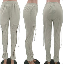 Load image into Gallery viewer, Casual Solid Color Bandage TrousersTK
