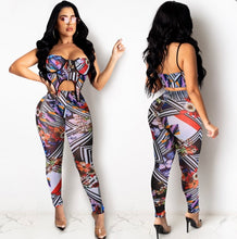 Load image into Gallery viewer, Casual Sling Printed Top Pants Two Piece Set
