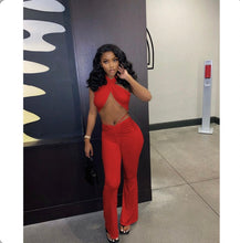 Load image into Gallery viewer, Sexy Solid Wrap Chest Two Piece Pant Sets
