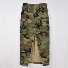 Load image into Gallery viewer, Plus Size Camo Print Split Button Maxi Skirt
