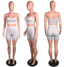 Load image into Gallery viewer, Solid Cami Top And Shorts Two Piece Sets
