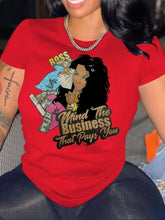 Load image into Gallery viewer, Plus Size Casual Print Short Sleeve T-shirt
