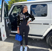 Load image into Gallery viewer, Embroidery Color Blocking Baseball Jacket
