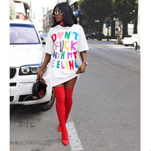Load image into Gallery viewer, Letter Print O Neck Casual T-Shirt Dress
