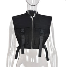 Load image into Gallery viewer, Trendy Sleeveless Zipper Buckle Top
