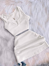 Load image into Gallery viewer, Solid Color Vest And Drawstring Skirt Two Piece Set
