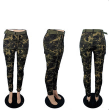 Load image into Gallery viewer, Casual Denim Camo Print Jeans
