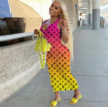Load image into Gallery viewer, Sexy Printed Sleeveless Maxi Dress
