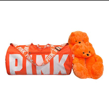 Load image into Gallery viewer, A Teddy Bear Slippers and Pink Duffle Bag
