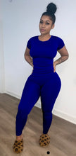 Load image into Gallery viewer, A Solid Short Sleeve Slim Fit Two Piece Pants Set
