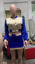 Load image into Gallery viewer, Color Blocking Baseball Jacket And Skirt Sport Two Piece Set
