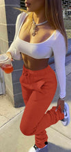 Load image into Gallery viewer, Plus Size Solid Casual Drawstring Sweatpants
