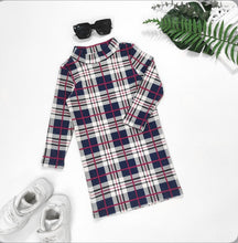 Load image into Gallery viewer, Kids Girls Fashion Long Sleeve Plaid A-line Dress
