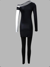 Load image into Gallery viewer, Plus Size Casual Print Long Sleeve Pencil Pants Two Piece Set
