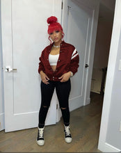 Load image into Gallery viewer, Letter Print Long Sleeve Baseball Jackets
